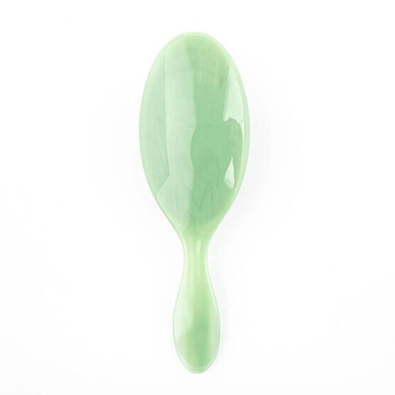 NATURAL GREEN MARBLE HAIRBRUSH